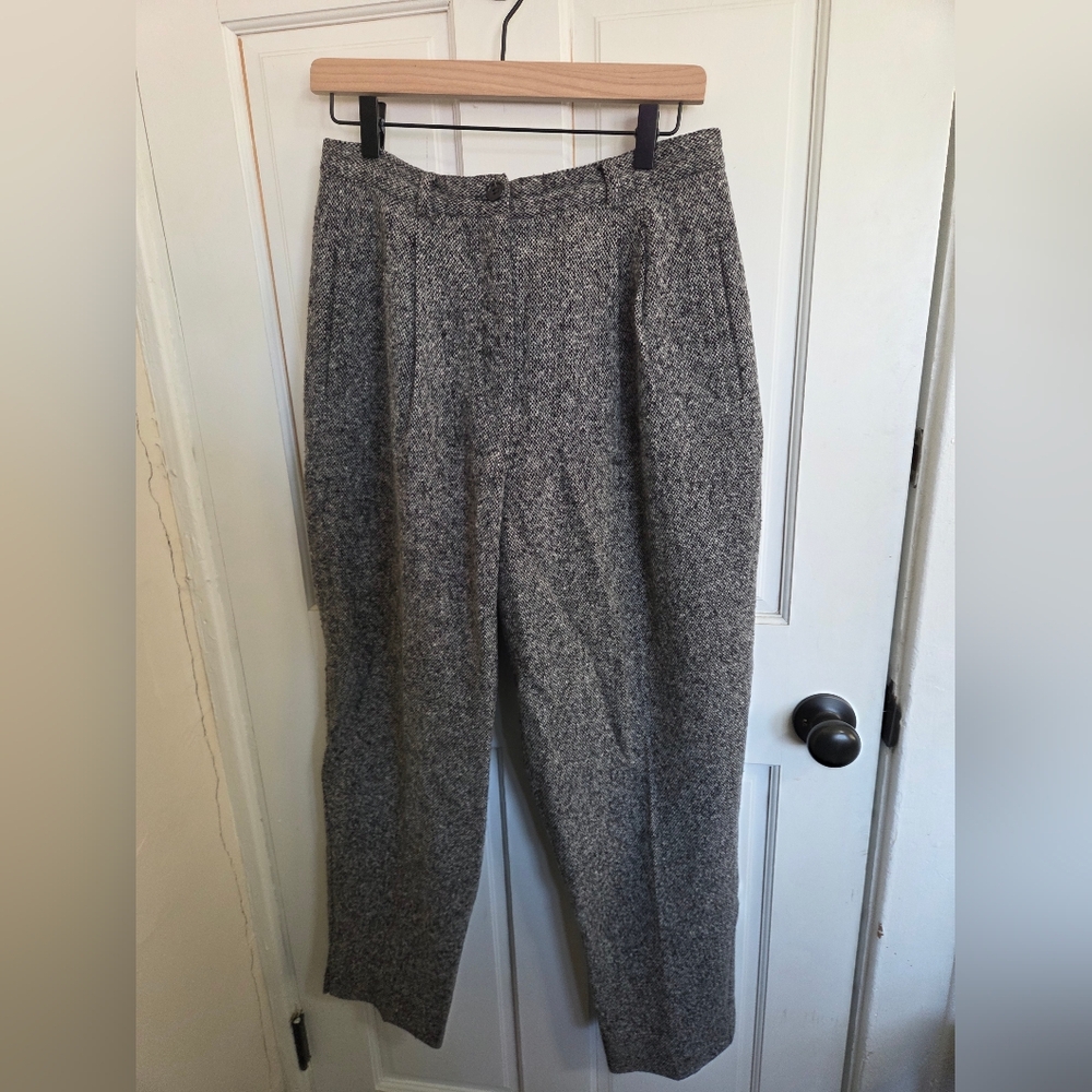 Gray Tweed Dress Pants